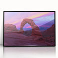 Framed acrylic artwork showcasing a stunning landscape of canyons, featuring rich earthy tones and intricate details, ideal for enhancing any modern decor.