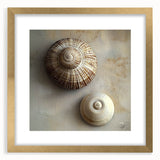 Extra large abstract art print featuring textured swirls in earthy tones, framed in gold, ideal for living room decor.