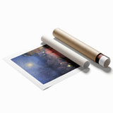 Extra large rolled print of floral art in soft pastel shades, suitable for classy bathroom or large living room wall art.