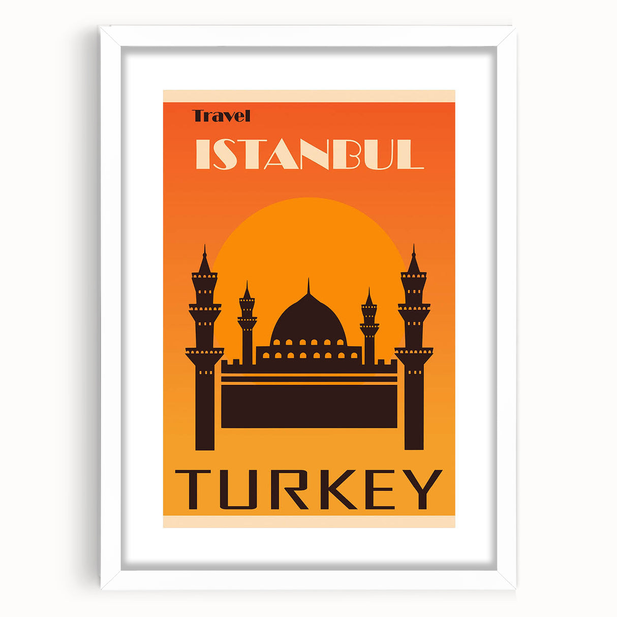 Retro Istanbul Turkey Travel Poster | Vintage Art Print of Istanbul