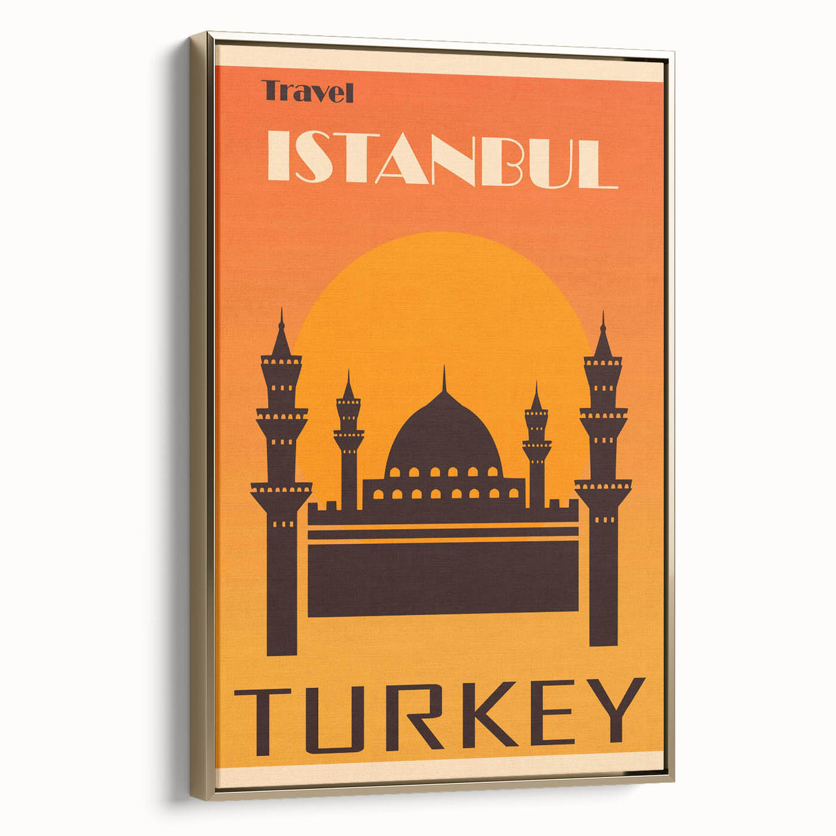 Retro Istanbul Turkey Travel Poster | Vintage Art Print of Istanbul