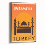 Retro Istanbul Turkey Travel Poster | Vintage Art Print of Istanbul