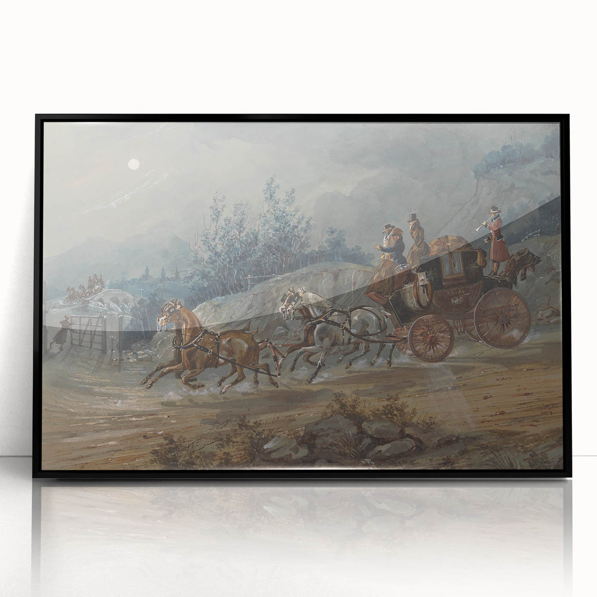 Historic Realism Art | The London Dumphries Royal Mail Coach Scene Print