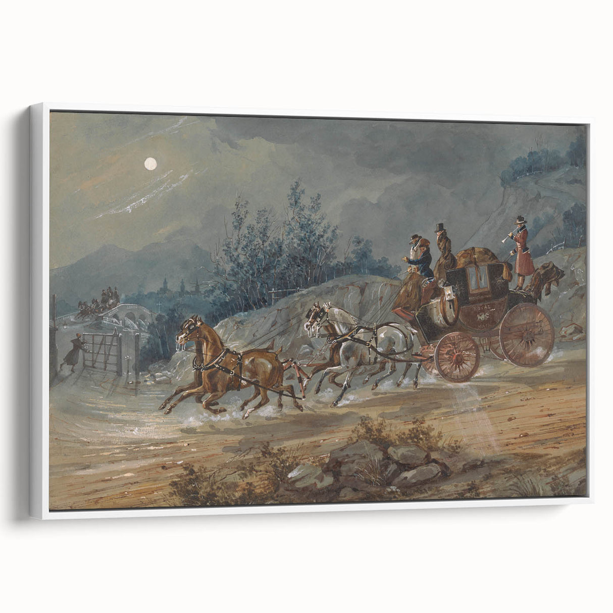 Historic Realism Art | The London Dumphries Royal Mail Coach Scene Print
