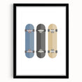 Skateboard Wall Art - Boys Room Wall Art Kids Wall Art Prints