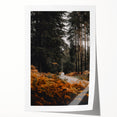Extra large rolled print featuring a fall-themed floral art in warm autumn colors, ideal for dining room wall decor.