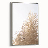 Landscape art painting of a summer scene on framed canvas, featuring a vintage poster style with a palette of vibrant.