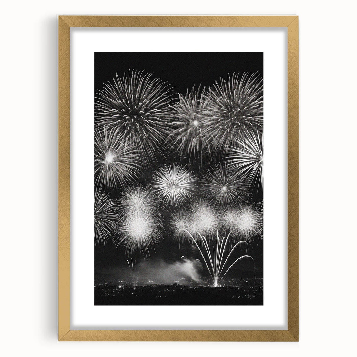 Extra large abstract art print with textured design, featuring muted gray and icy blue tones on a framed canvas.