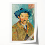Extra large rolled canvas print of Van Gogh-inspired floral art in vibrant colors, suitable for dining room or bathroom.