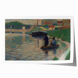 Seurat’s View of the Seine - Impressionist River Landscape Wall Art