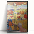 The Yellow Christ Modern Wall Art – Vibrant Religious Masterpiece