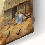 Farmhouse Style Wall Decor with Pumpkins and Barn - Country Style Art