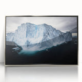 Framed acrylic artwork showcasing a stunning cliff landscape with vibrant colors and intricate details, ideal for modern home decor and nature enthusiasts.
