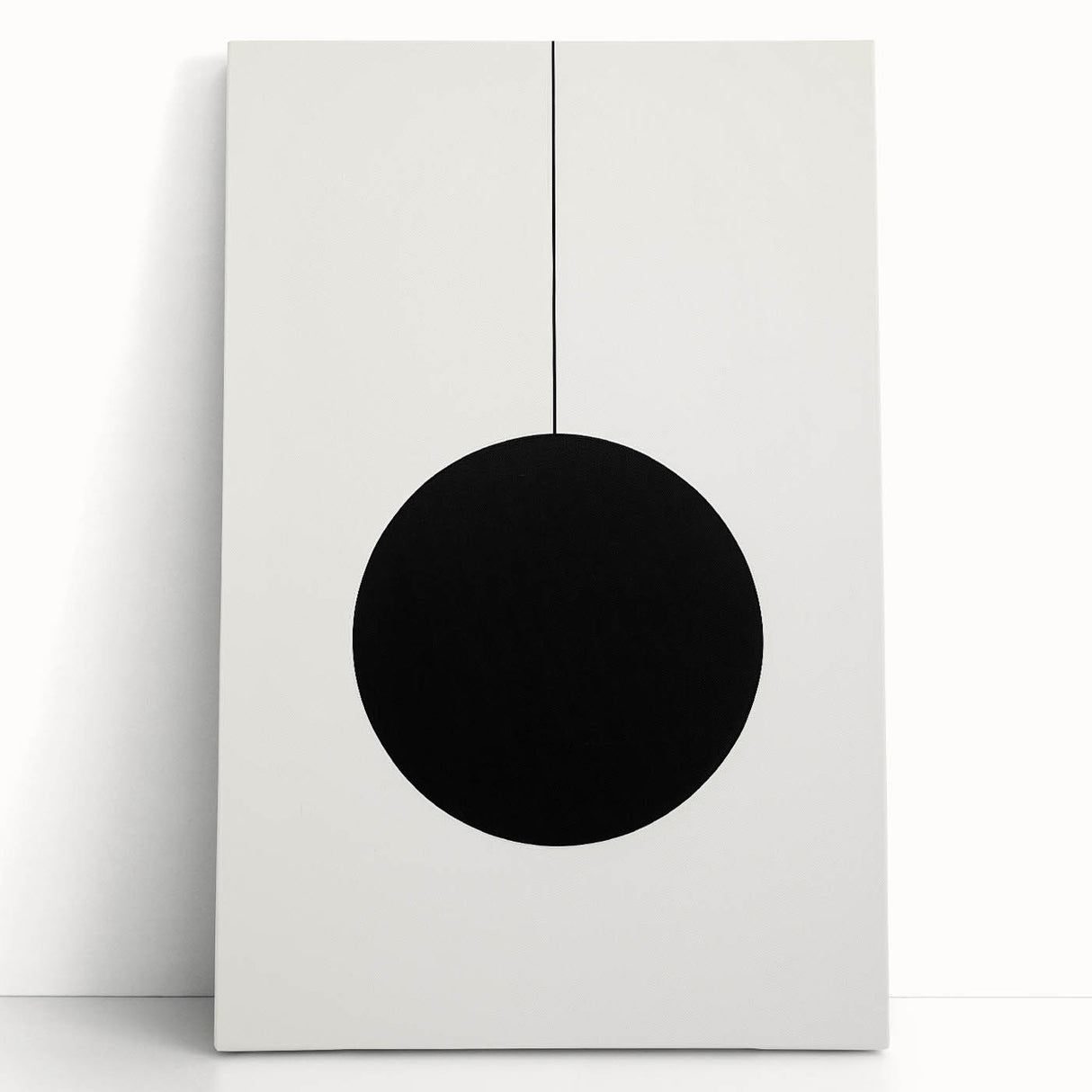 Modern Dining Room Art – Minimalist Black & White Canvas Print
