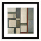 Abstract geometric frame with a matte black finish, showcasing a modern design ideal for contemporary decor. The front view highlights its sleek lines and elegant aesthetic, perfect for enhancing any interior space.