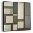 Abstract geometric framed canvas art showcasing a modern design in black, highlighting sharp angles and lines, perfect for contemporary home decor accents.