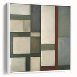 Abstract geometric framed canvas art showcasing a modern design with a white background and sharp angles, ideal for contemporary home decor. Perfect for adding a stylish touch to living spaces or offices.