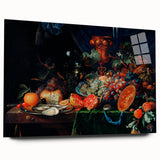 Baroque Art Print - Luxurious Still Life with Fruit and Goblets