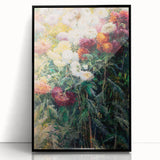 Impressionist Garden Floral Art - Chrysanthemums by Gustave Caillebotte