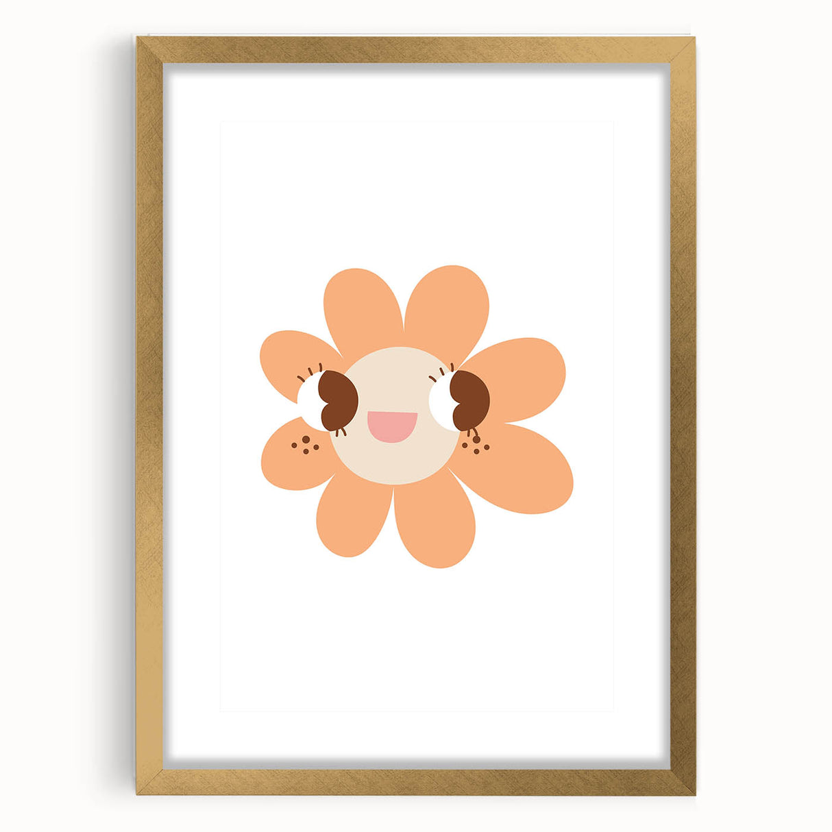 Girls Bedroom Art - Happy Daisy Kids Room Wall Decor