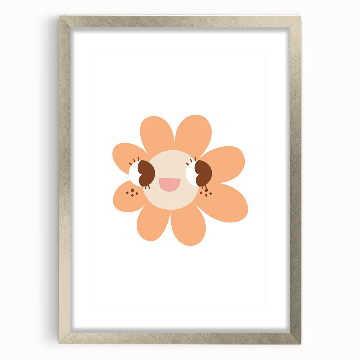 Girls Bedroom Art - Happy Daisy Kids Room Wall Decor
