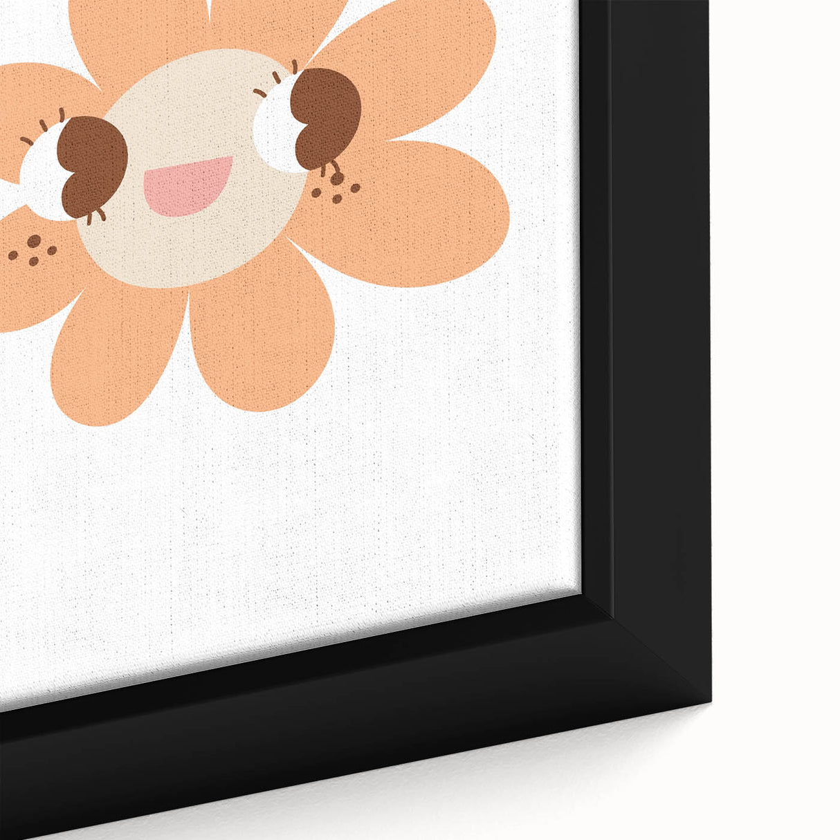 Girls Bedroom Art - Happy Daisy Kids Room Wall Decor