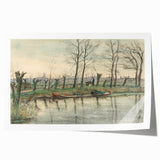 Modern Wall Art: Serene Amsterdam Landscape with Minimalist Touch
