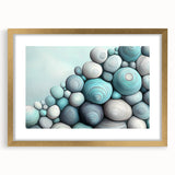 Extra large abstract art print featuring textured swirls in earth tones, framed in gold, ideal for living room decor.