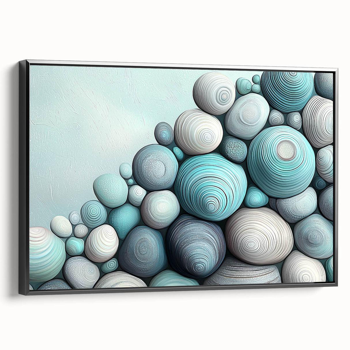 Black and white framed canvas of a detailed landscape, ideal for bedroom wall art with a vintage poster style.