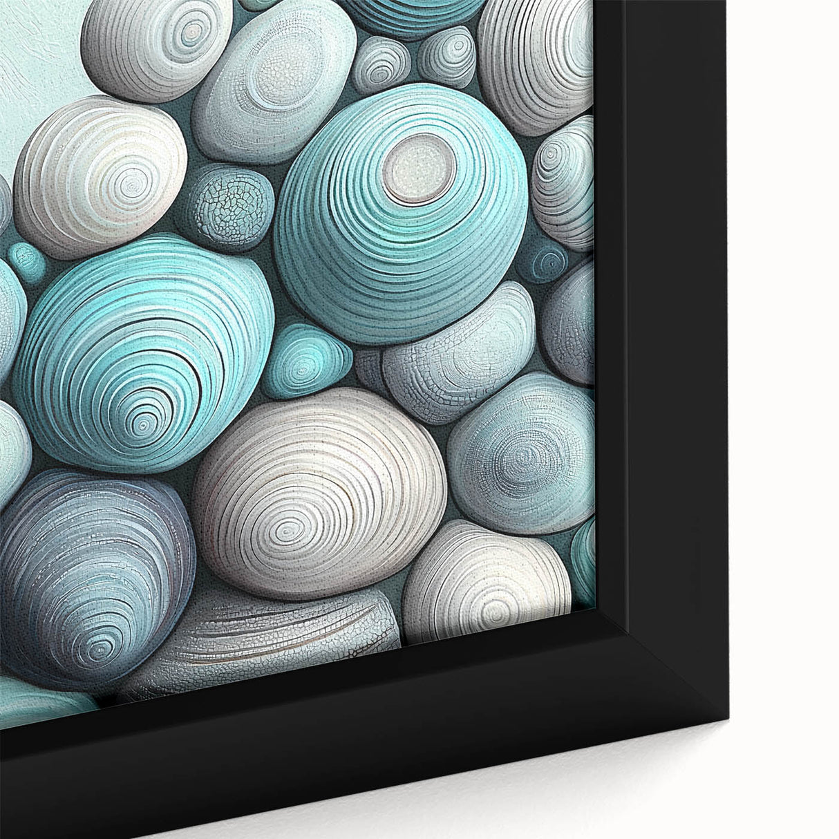 Extra large framed canvas featuring a close-up of colorful, textured nature elements, ideal for living room decor.