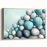 Framed canvas featuring a close-up nature landscape in muted green and brown tones, ideal for bedroom wall art.
