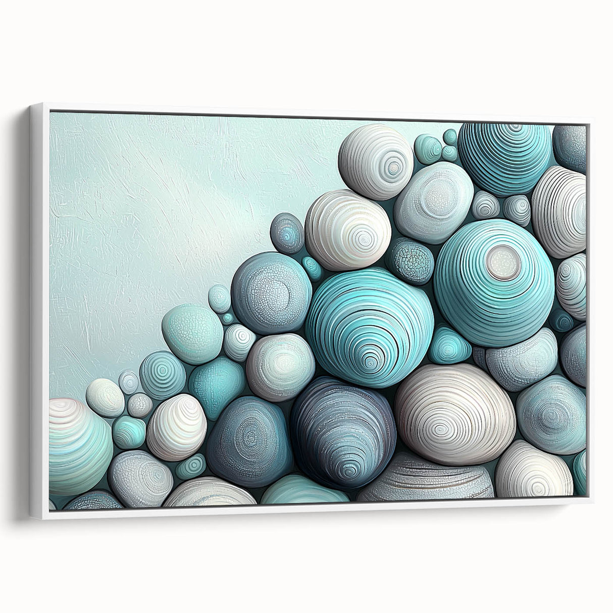Vintage poster art of a nature close-up, featuring colorful elements on a white framed canvas.