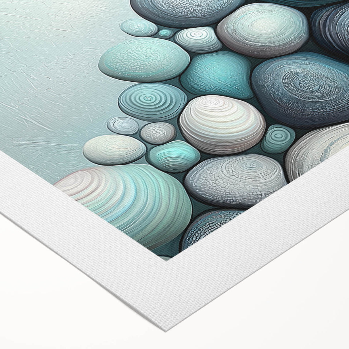 Art deco poster featuring close-up of nature elements in muted earth tones on rolled canvas, suitable for dining room wall.