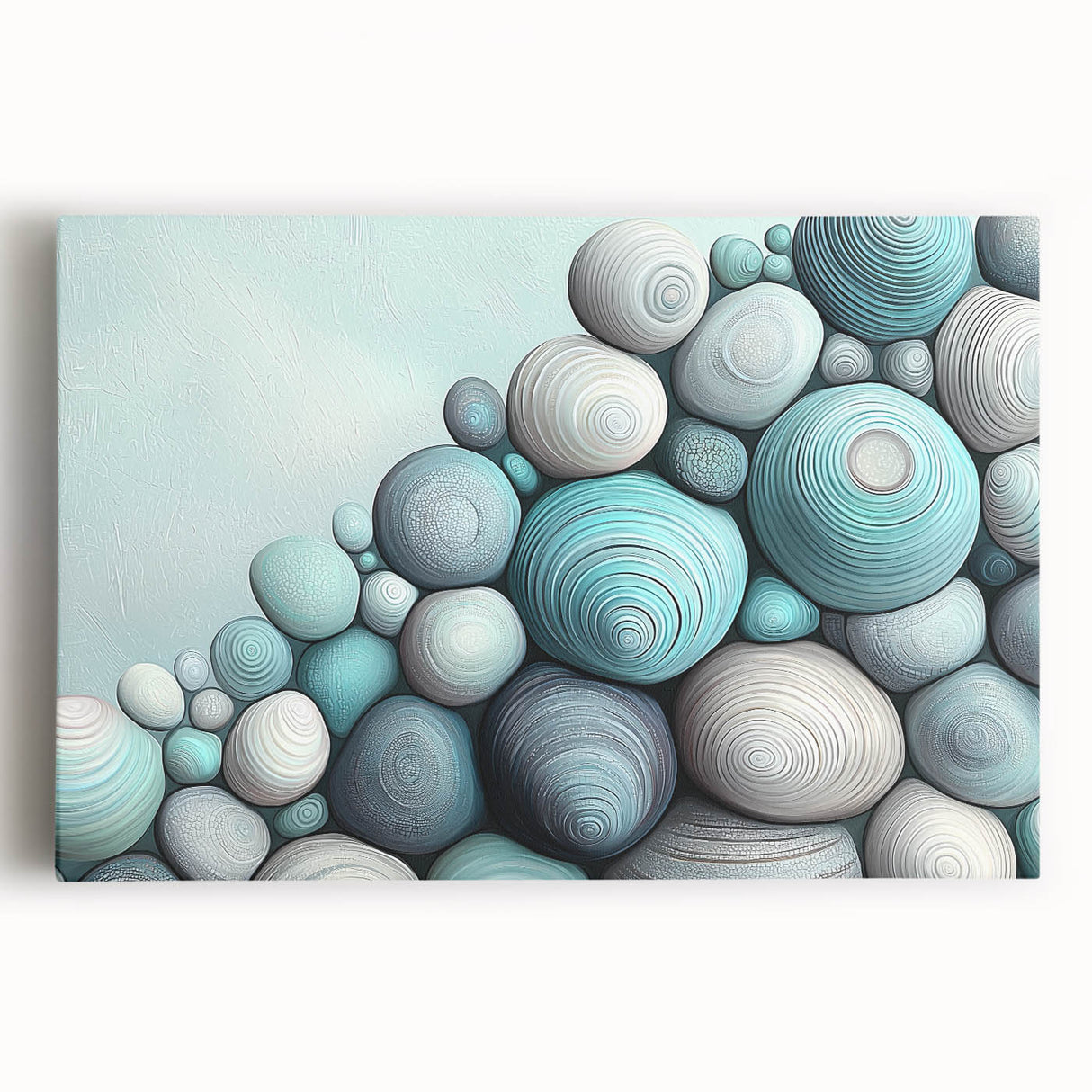 Black and white close-up photo of dew on leaves on a large stretched canvas, ideal for kitchen wall art.