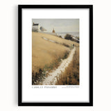 Extra large abstract art print featuring vibrant, colorful textured strokes on a black framed canvas.