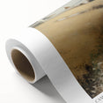 Art Deco poster featuring a pastel color palette on rolled canvas, ideal for nursery wall art.