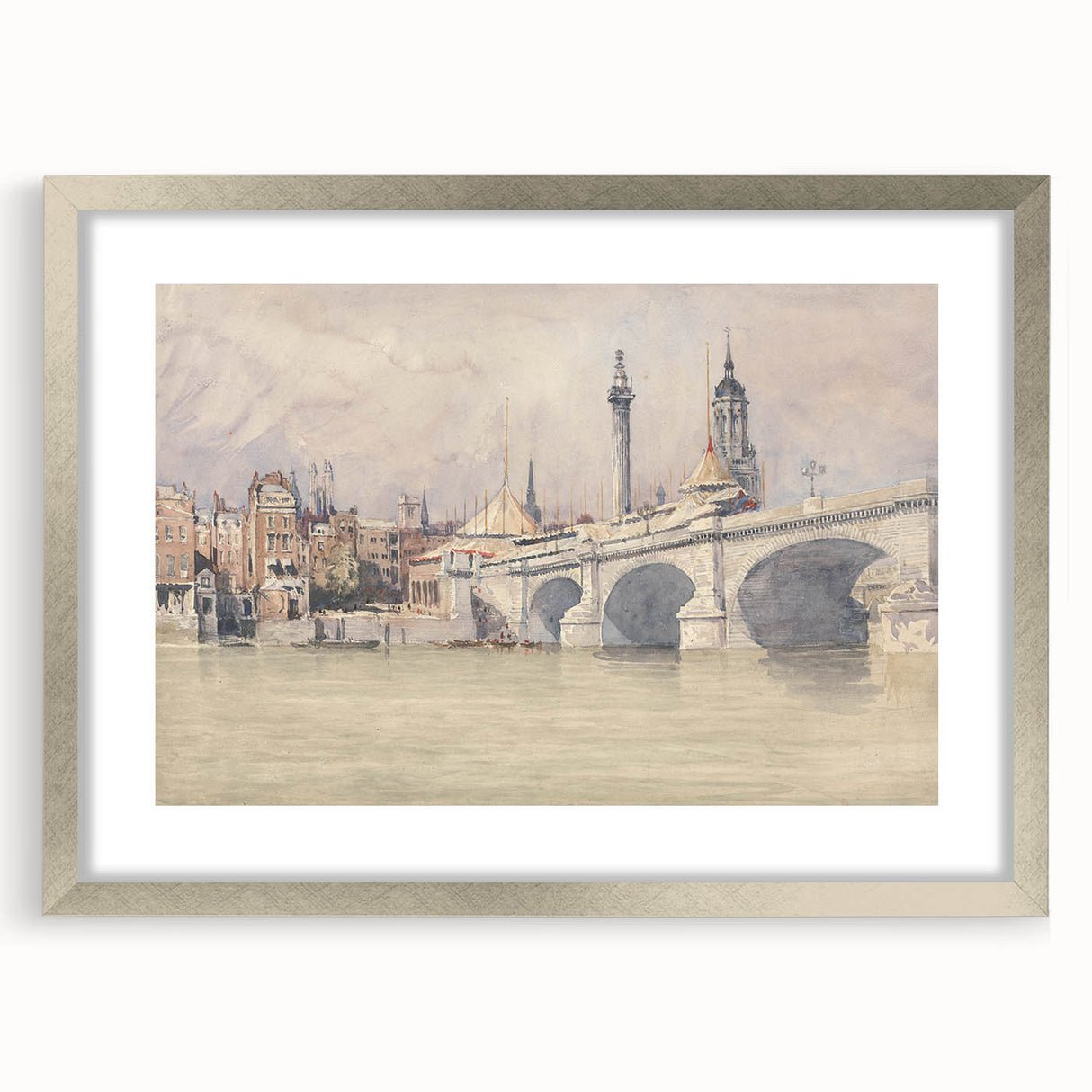 Historic Realism Art | Opening of the New London Bridge by David Cox Print
