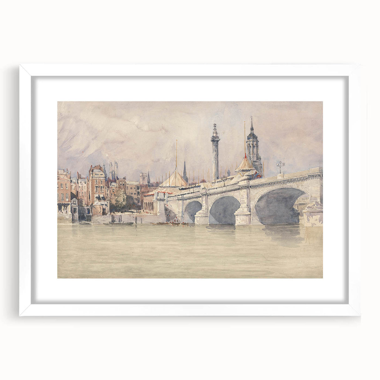 Historic Realism Art | Opening of the New London Bridge by David Cox Print