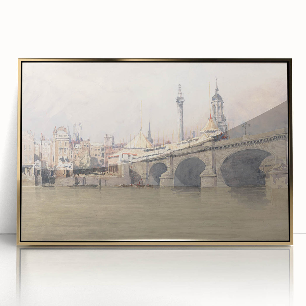 Historic Realism Art | Opening of the New London Bridge by David Cox Print