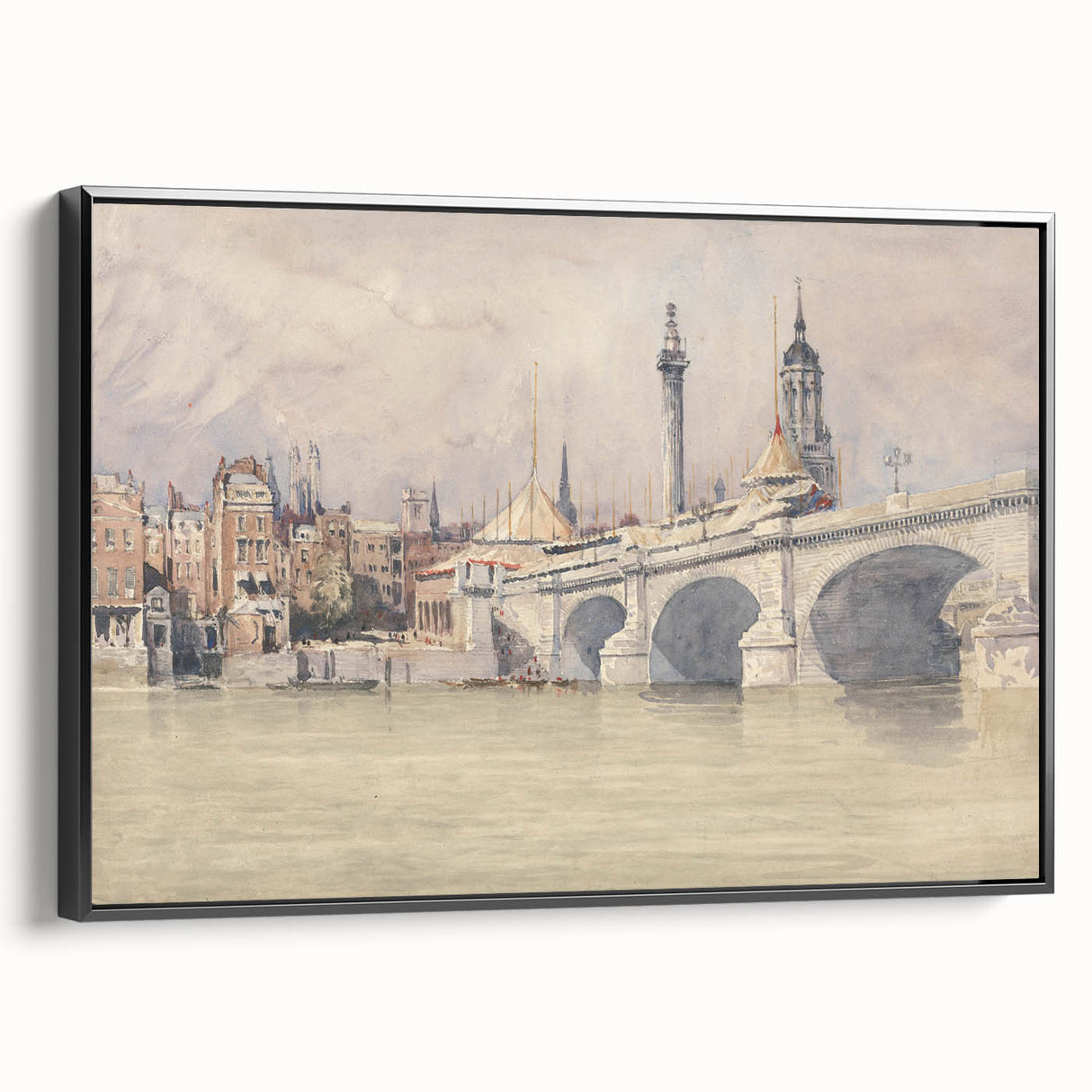 Historic Realism Art | Opening of the New London Bridge by David Cox Print
