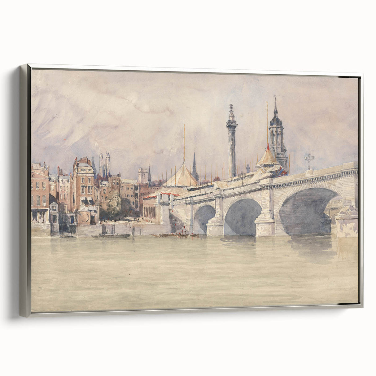 Historic Realism Art | Opening of the New London Bridge by David Cox Print