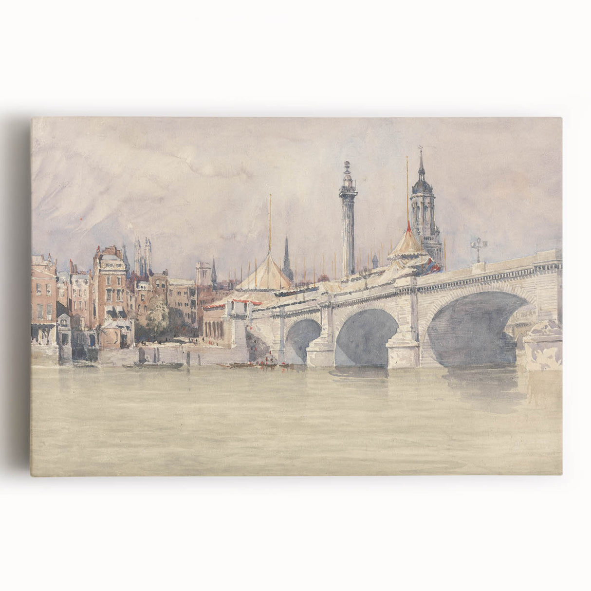 Historic Realism Art | Opening of the New London Bridge by David Cox Print