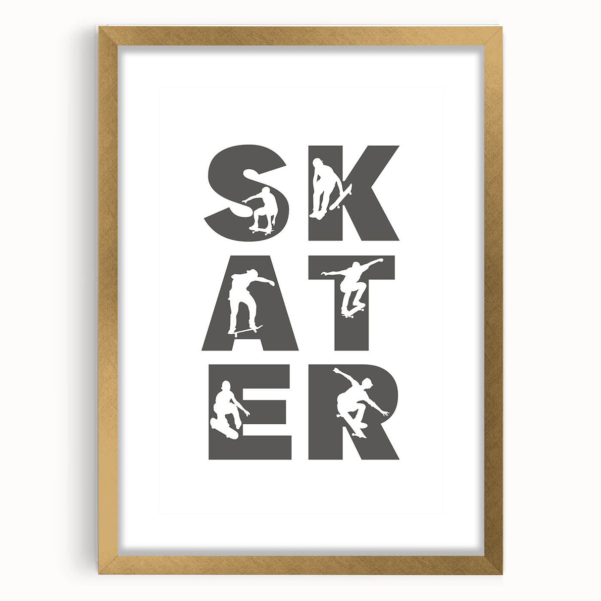 Skater Typography Wall Art - Boys Room Wall Art Kids Wall Art Prints