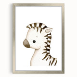 Playful Zebra Nursery Canvas Prints - Children's Wall Art