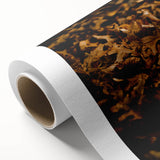 Art deco poster featuring an autumnal tree in muted orange and brown tones on rolled canvas, ideal for nursery wall art.
