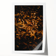 Extra large rolled print featuring a fall-themed floral design in warm orange and red tones, ideal for dining room wall art.