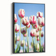 Black and white landscape art painting on framed canvas, depicting a vintage spring scene, ideal for bedroom decor.