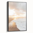 Black and white vintage poster art of a summer landscape on framed canvas, ideal for bedroom wall decor.
