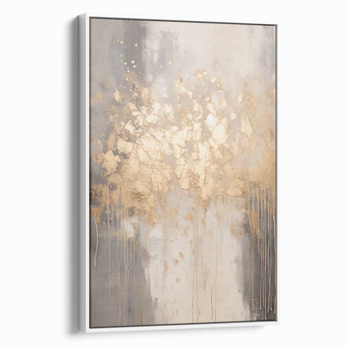 Vintage poster art of a winter scene on extra large framed canvas, with a palette of black and colorful tones.
