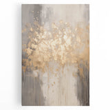 Winter tree landscape in black and white on large stretched canvas, suitable for kitchen wall art.